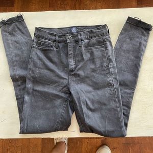Gap distressed black jeans